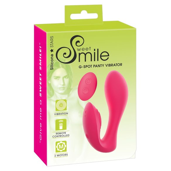SMILE Panty - genopladelig, trådløs 2-i-1 vibrator (pink)