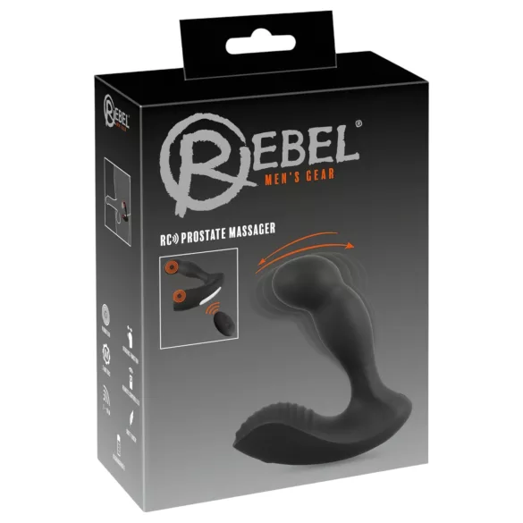 Rebel - prostata vibrator med fjernbetjening - genopladelig - sort