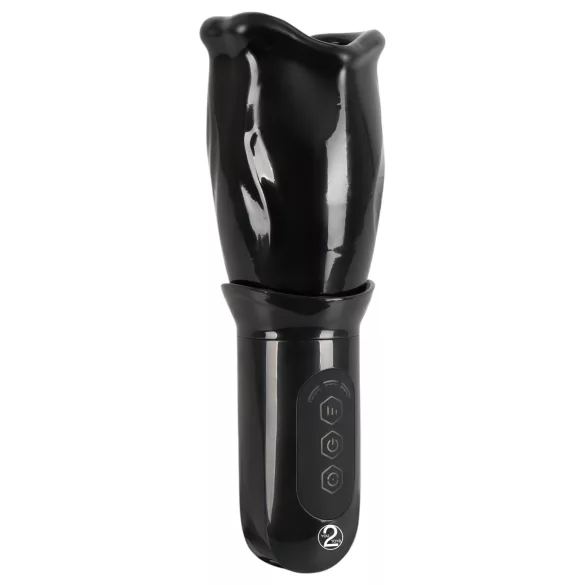 You2Toys - STROKER Rotating - genopladelig, roterende kunstig mund-masturbator (sort)