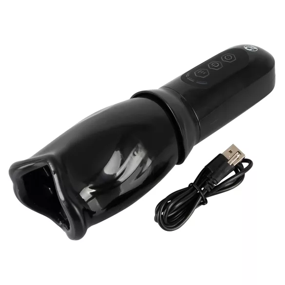 You2Toys - STROKER Rotating - genopladelig, roterende kunstig mund-masturbator (sort)