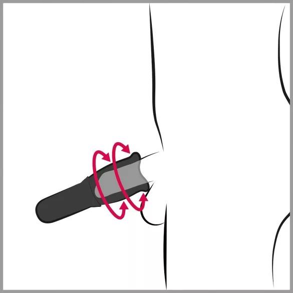 You2Toys - STROKER Rotating - genopladelig, roterende kunstig mund-masturbator (sort)