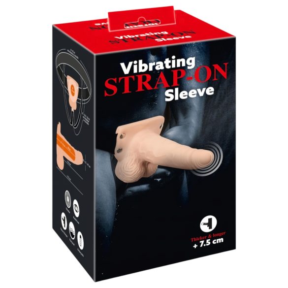 You2Toys Strap-on - hul vibrator med hul, der kan fastgøres (naturfarve)