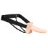 You2Toys Strap-on - hul vibrator med hul, der kan fastgøres (naturfarve)