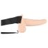 You2Toys Strap-on - hul vibrator med hul, der kan fastgøres (naturfarve)