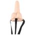 You2Toys Strap-on - hul vibrator med hul, der kan fastgøres (naturfarve)