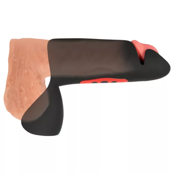Rebel - penishovedvibrator med 3 motorer - sort