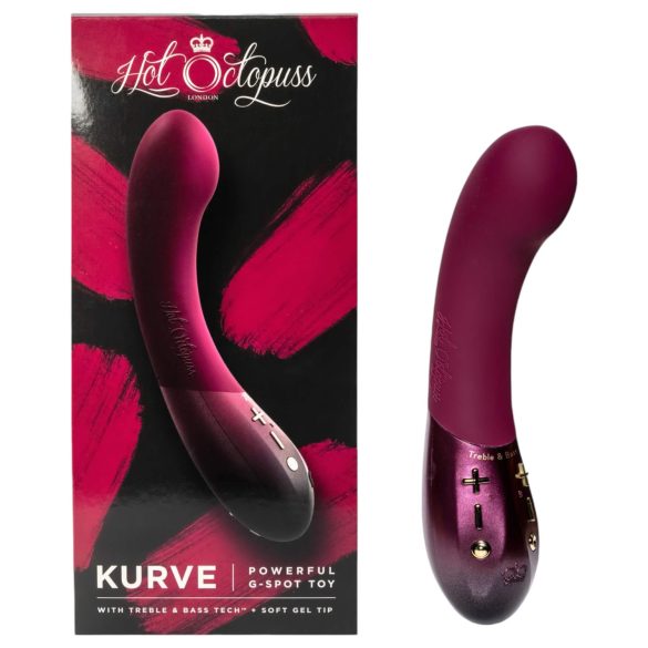 Hot Octopuss Kurve - genopladelig, vandtæt G-punkt vibrator (lilla)