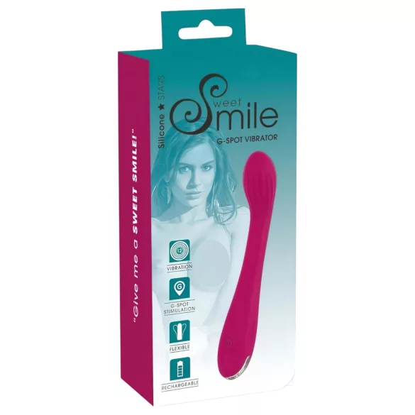 SMILE G-spot - G-punkt vibrator med riller - genopladelig - lilla