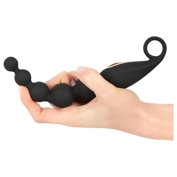 ANOS - analperlekæde vibrator - sort