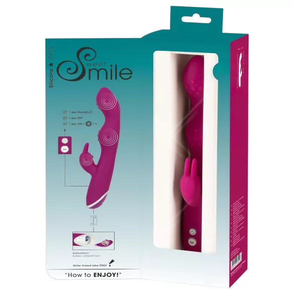SMILE - vibrator med fleksibel klitorisarm til A- og G-punkt - lilla