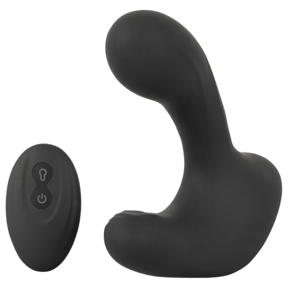 Rebel RC - oppustelig anal vibrator med fjernbetjening - genopladelig sort