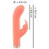 You2Toys Peachy! Mini Kanin - Genopladelig Kaninvibrator (Ferskenfarvet)