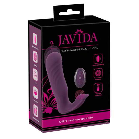 Javida RC - trådløs, 2-funktions klitorisvibrator (lilla)