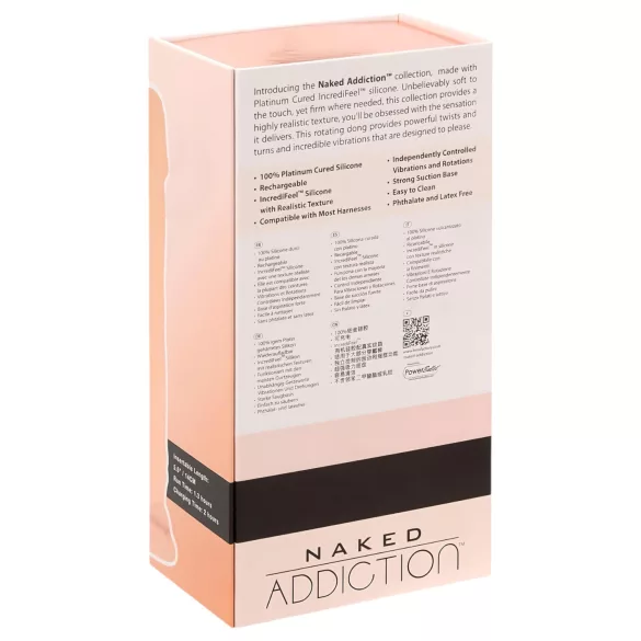 Naked Addiction - roterende vibrator - 20 cm - natur