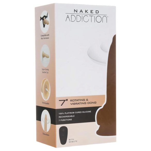 Naked Addiction Roterende 7 - Vibrator (18 cm) - Naturlig