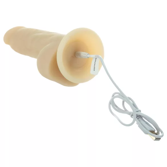 Naked Addiction Rotating 7 - roterende vibrator (18cm) - naturlig