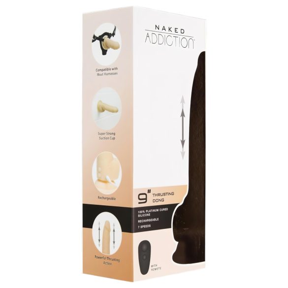 Naked Addiction Skubbende Vibrator 23 cm - Naturlig Nydelse
