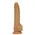 Naked Addiction - thrusting dildo vibrator - mørk - 23cm