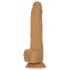 Naked Addiction - thrusting dildo vibrator - mørk - 23cm