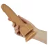 Naked Addiction - thrusting dildo vibrator - mørk - 23cm