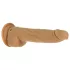 Naked Addiction - thrusting dildo vibrator - mørk - 23cm