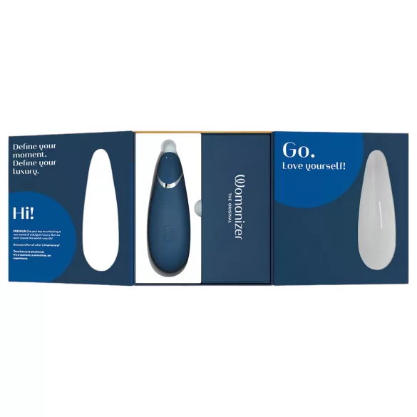 Womanizer Premium 2 - klitorisvibrator med lufttryk - blå