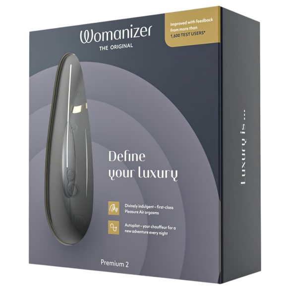 Womanizer Premium 2 - luftbølge klitorisstimulator (sort)