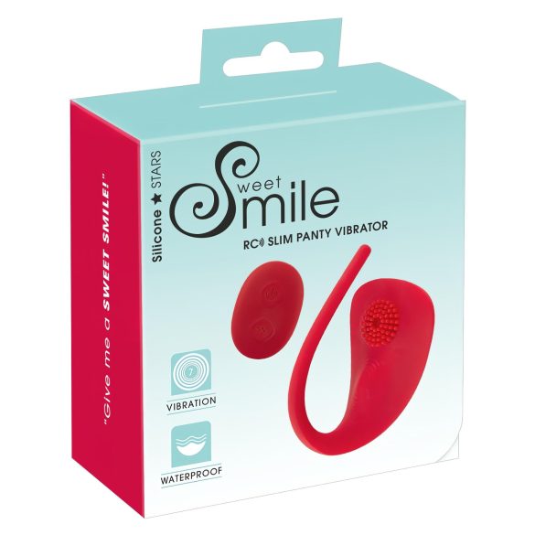SMILE Slim Trusse - genopladelig, fjernbetjent klitorisvibrator (rød)