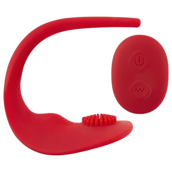 SMILE Slim Trusse - genopladelig, fjernbetjent klitorisvibrator (rød)