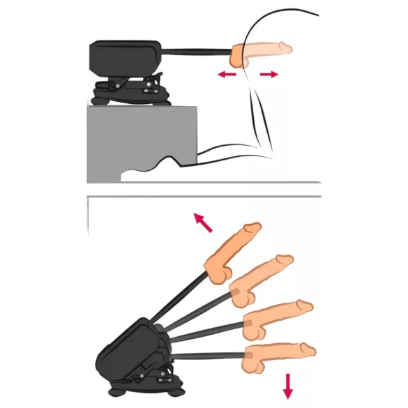 The Banger - sexmaskine - inkl. 2 dildoer og 1 kunstig vagina