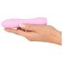 Cuties Mini 3 - genopladelig, vandtæt, rillet vibrator (pink)