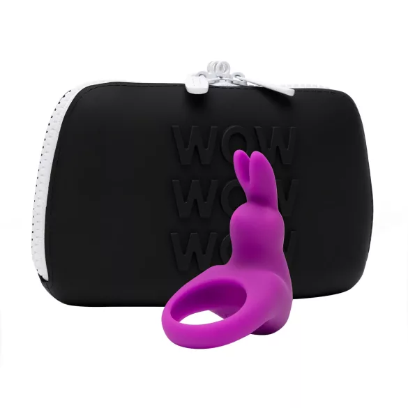 Happyrabbit - Vibrerende penisring med opbevaring - Silikone lilla