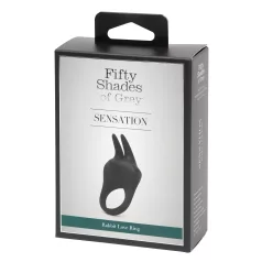   Fifty Shades - Kælen penisring med klitorisstimulator (sort)