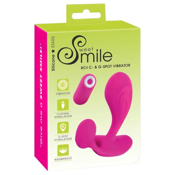 SMILE RC - Genopladelig G-punkt vibrator med fjernbetjening (pink)