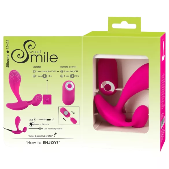 SMILE RC - G-punktsvibrator med fjernbetjening - genopladelig - pink