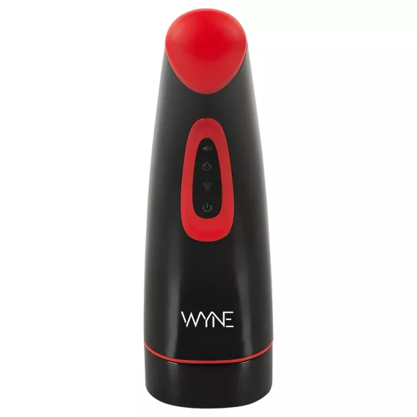 WYNE 03 - batteridrevet, vibrerende og sugende masturbator (sort)