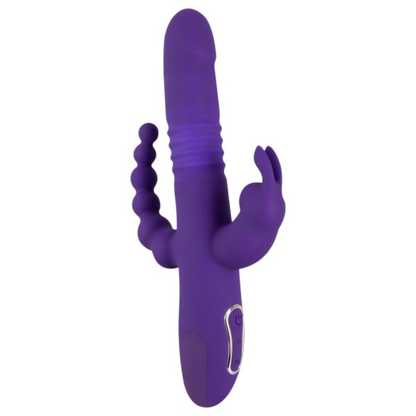 SMILE Triple - genopladelig, tredobbelt arm, roterende-vibrerende vibrator (lilla)