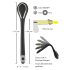 Penis Plug Dilator - USB-opladelig urethra vibrator (1,1 cm) - sort