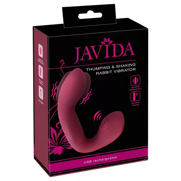Javida Thumping - pulserende G-punkt og klitoris vibrator (rød)