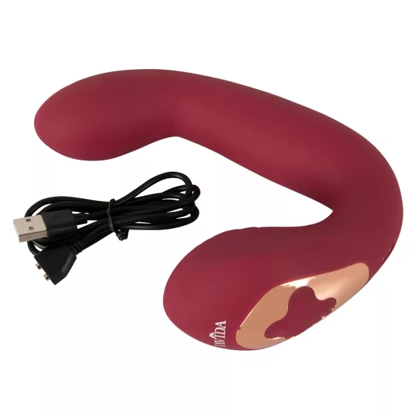 Javida Thumping - pulserende G-punkt og klitoris vibrator (rød)