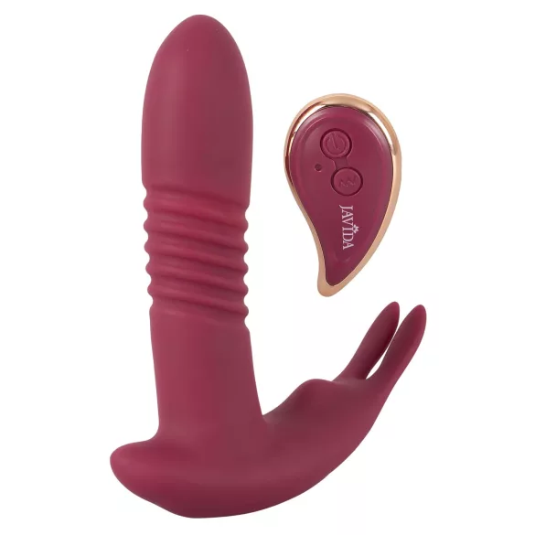 Javida RC - klitorisvibrator med fjernbetjening - 3 funktioner - rød