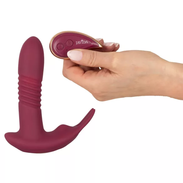 Javida RC - klitorisvibrator med fjernbetjening - 3 funktioner - rød