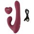 Javida - Roterende vibrator med klitorisstang (rød)