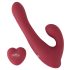 Javida - Roterende vibrator med klitorisstang (rød)