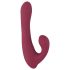 Javida - Roterende vibrator med klitorisstang (rød)