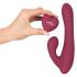 Javida - Roterende vibrator med klitorisstang (rød)