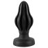 ANOS - ribbet blød anal plug - 7cm (sort)