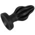ANOS - ribbet blød anal plug - 7cm (sort)