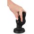 ANOS - ribbet blød anal plug - 7cm (sort)