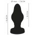 ANOS - ribbet blød anal plug - 7cm (sort)